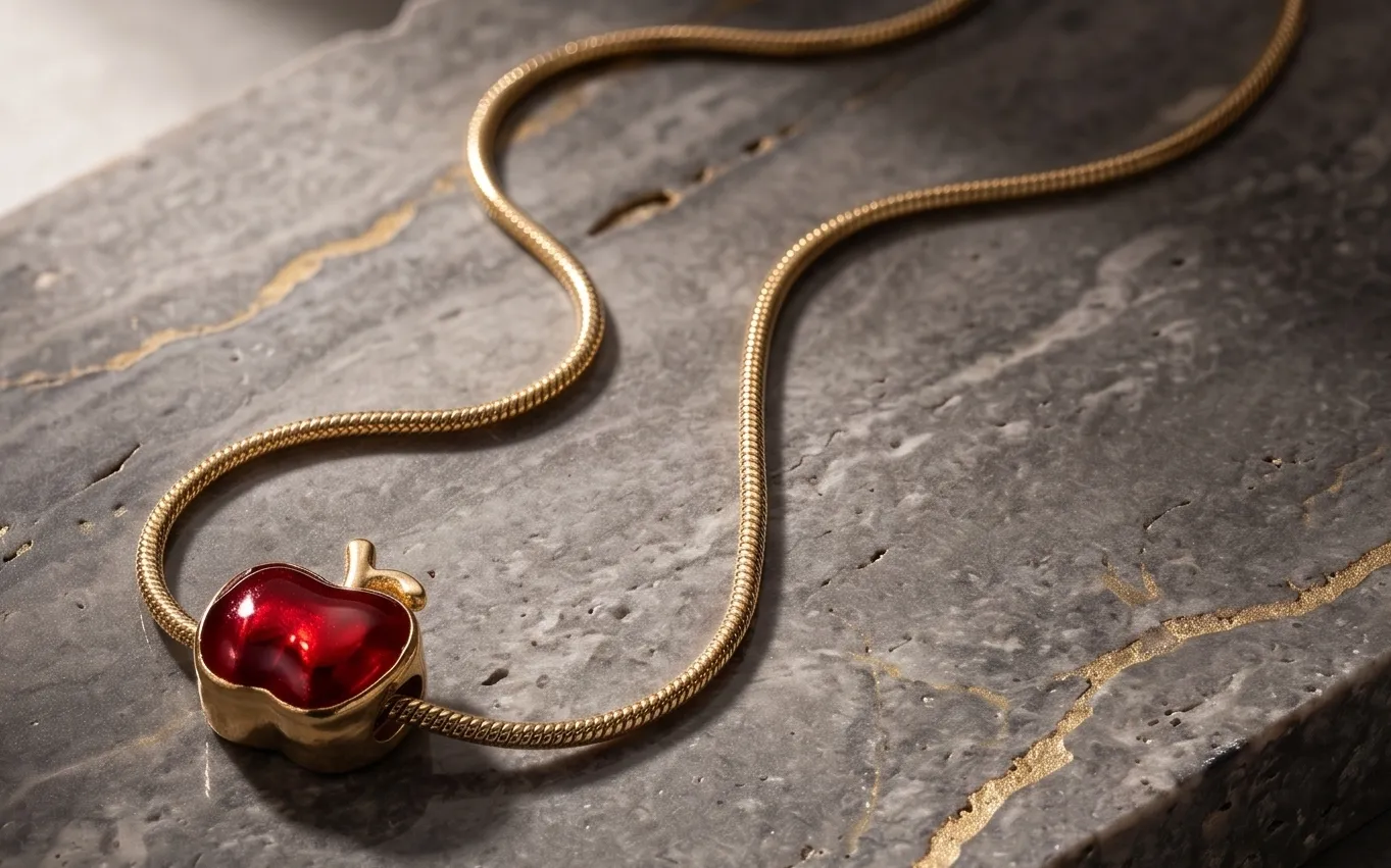 Golden Melody Apple Pendant chain
